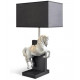 Lladro Horse on Courbette Lamp - Porcelain Décor