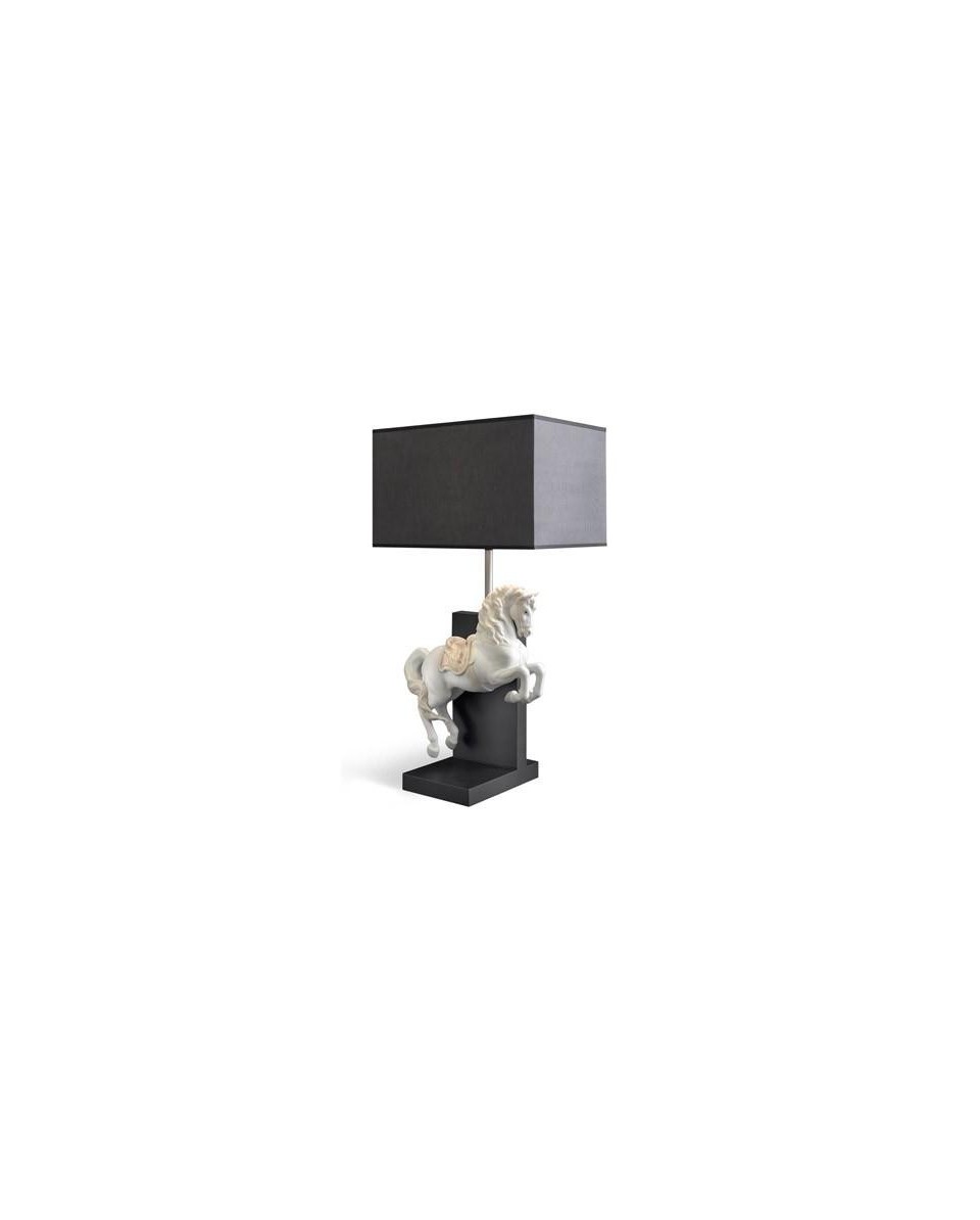 Lladro 01023066 Horse on Courbette - Lamp: Porcelain Elegance