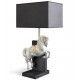 Lladro Horse on Courbette Lamp - Porcelain Décor