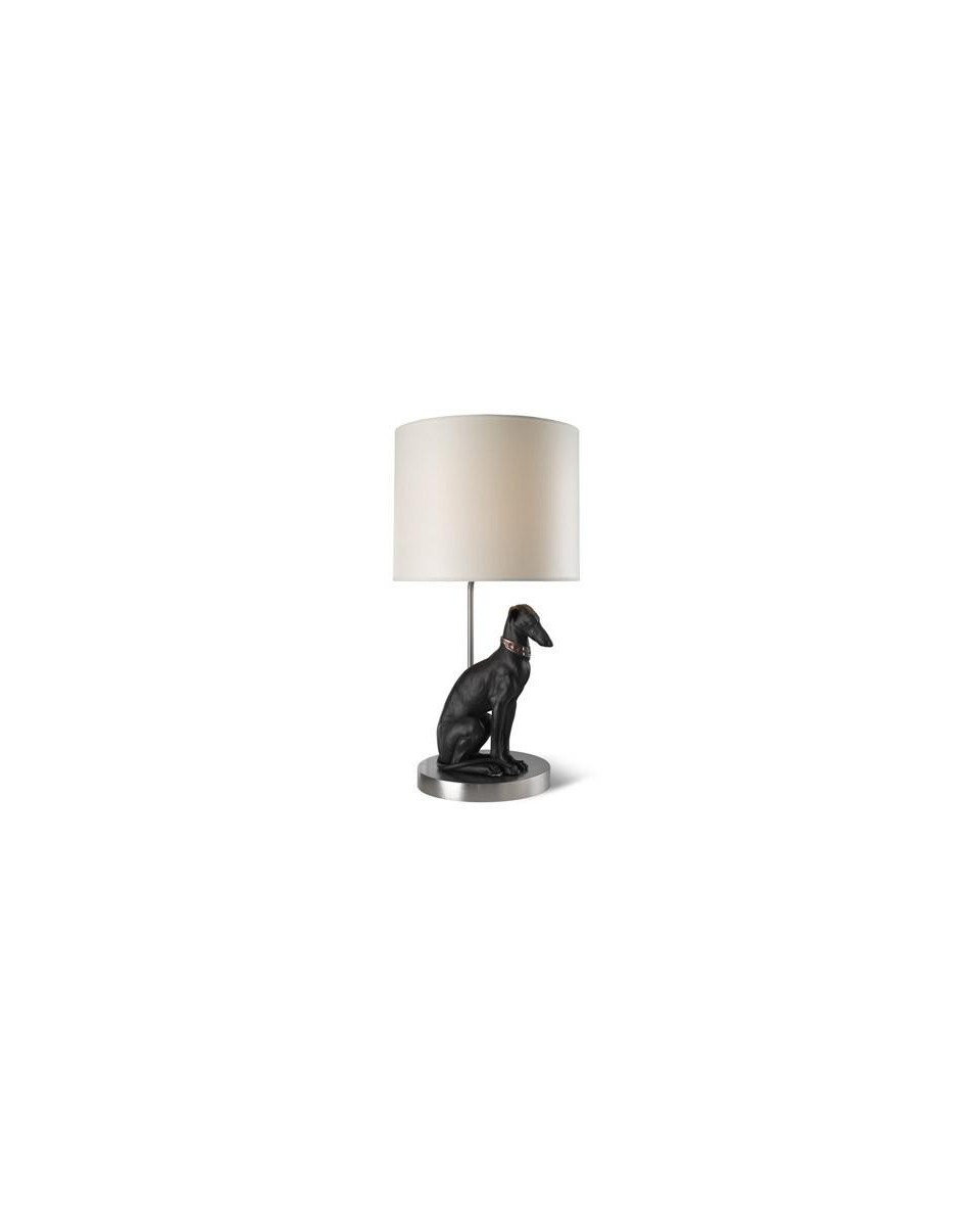 Lladro Pensive Greyhound Lamp - Porcelain