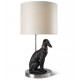 Lladro Pensive Greyhound Lamp - Porcelain