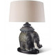 Lladro Siamese Elephant Lamp - Porcelain Lighting