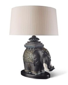 Lladro 01023090 Lámpara Elefante de Siam - Porcelana Lladro