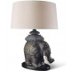 Lladro Siamese Elephant Lamp - Porcelain Décor