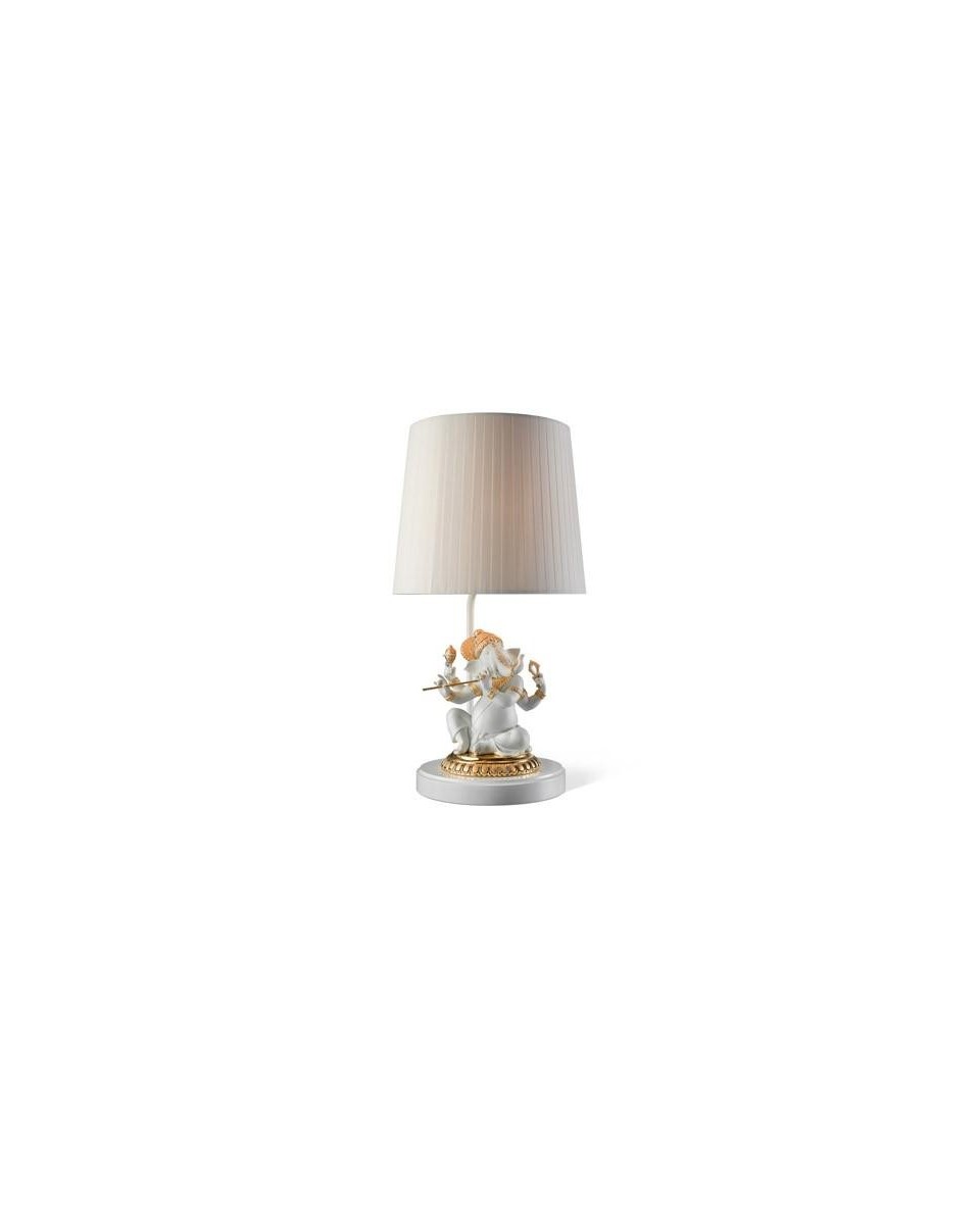 Lladro Bansuri Ganesha Lamp - Porcelain Decor