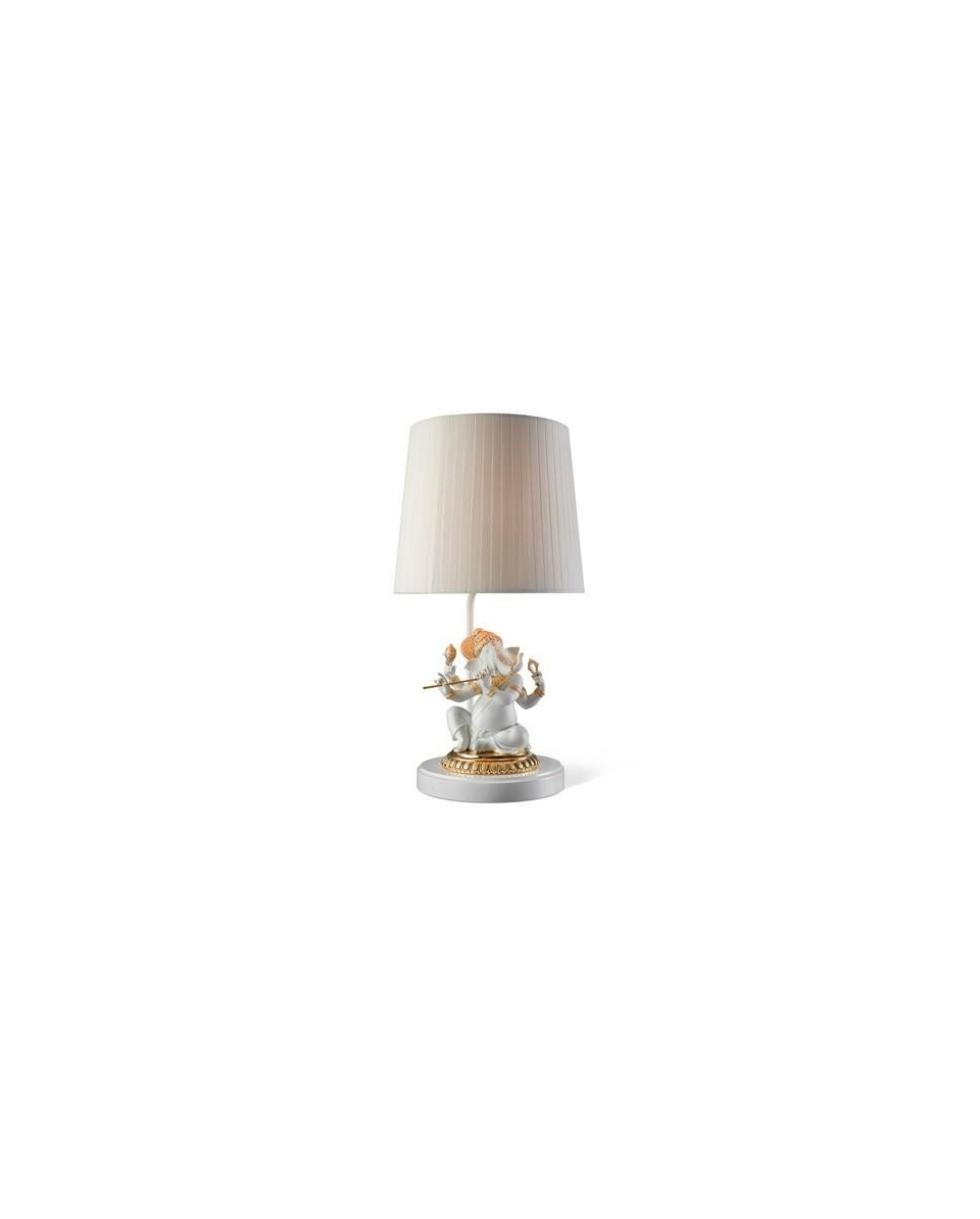 Lladro Bansuri Ganesha Lamp - Porcelain Decor (US)