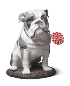 Lladro Bulldog with Lollipop Figurine - TicTacArea