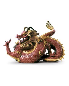 Lladro Porcelain Majestic Dragon Sculpture - TicTacArea