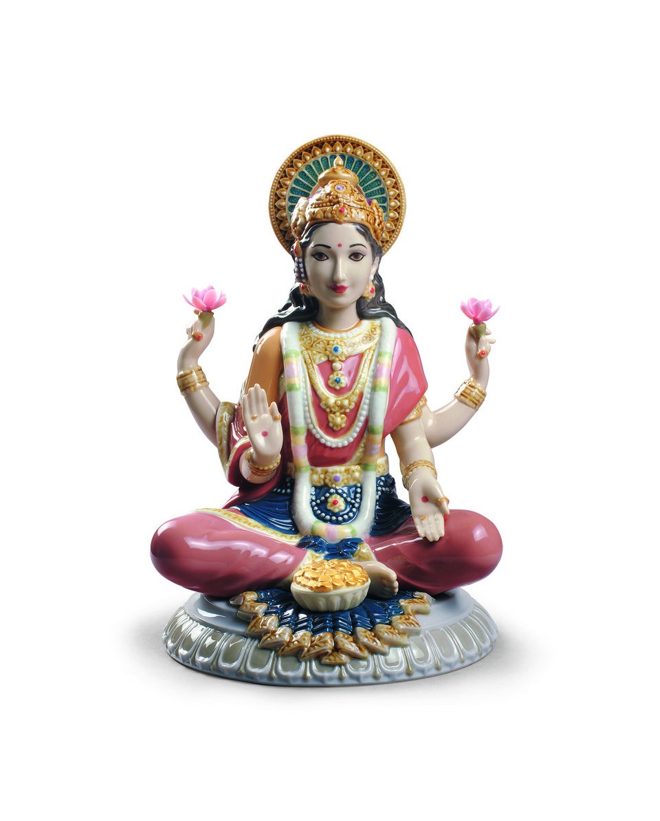 Lladro Porcelain Goddess Sri Lakshmi 01009229 - TicTacArea