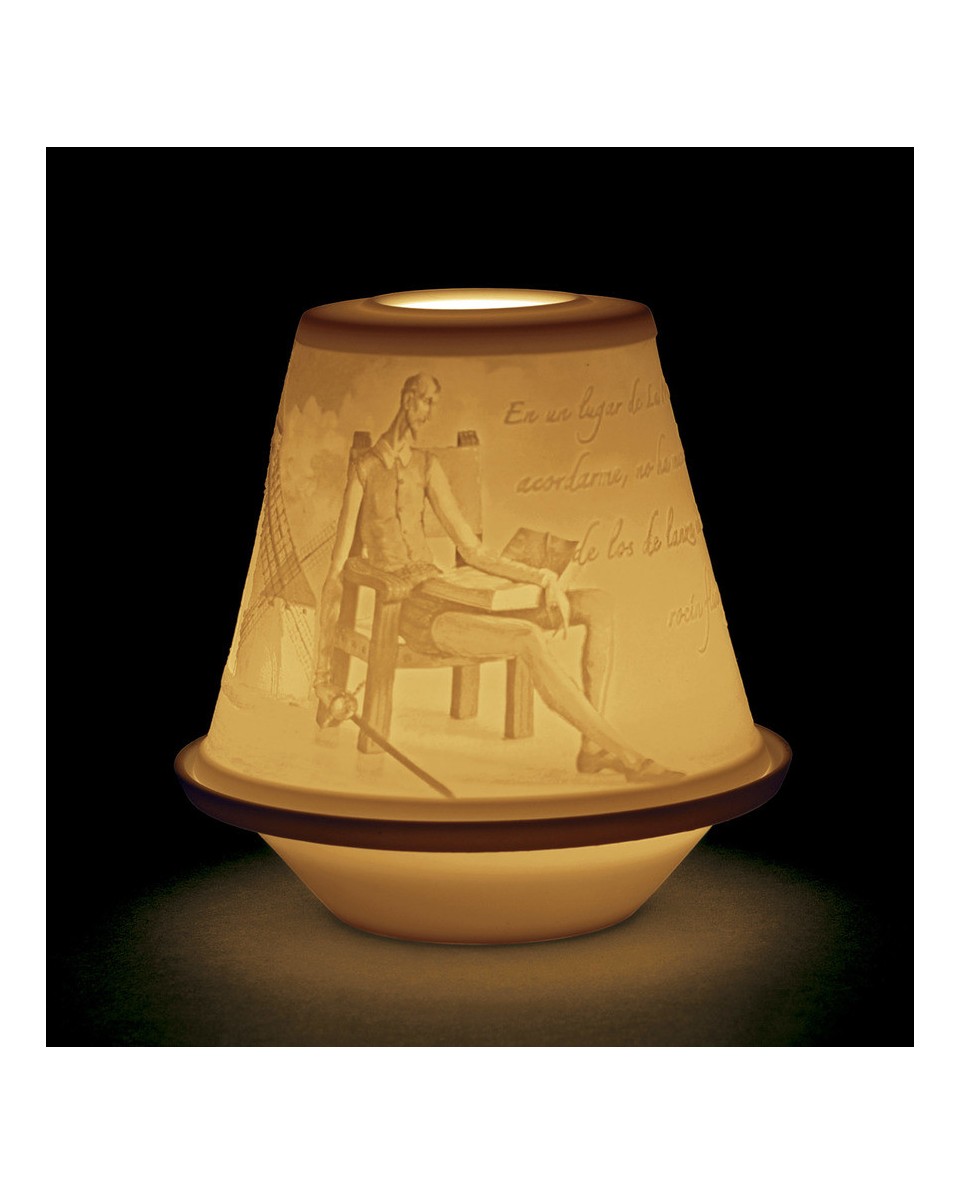 Lladro Porcelain Lithophane Votive Light - Quixote 01017370