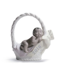 Lladro Porcelain BORN IN 2016 GIRL - DARK SKIN 01018422