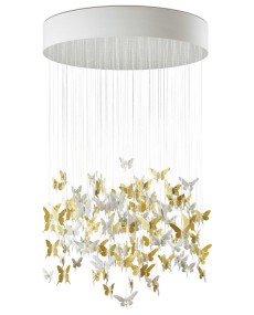 Lladro CHANDELIER NIAGARA 1,35M-ORO: elegância em porcelana