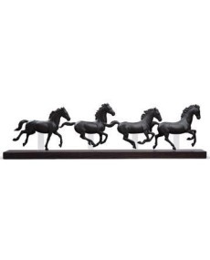 Lladro Porcelain Groupe au galop-noir 01009085 - TicTacArea