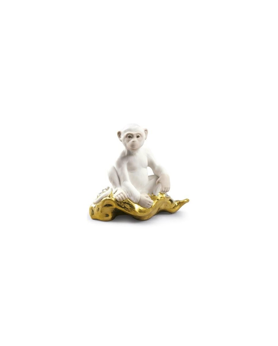 Lladro Porcelain Monkey Mini Figurine - TicTacArea