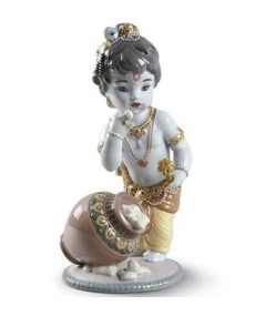 Lladro Porcelain Krishna Butterthief Sculpture - TicTacArea