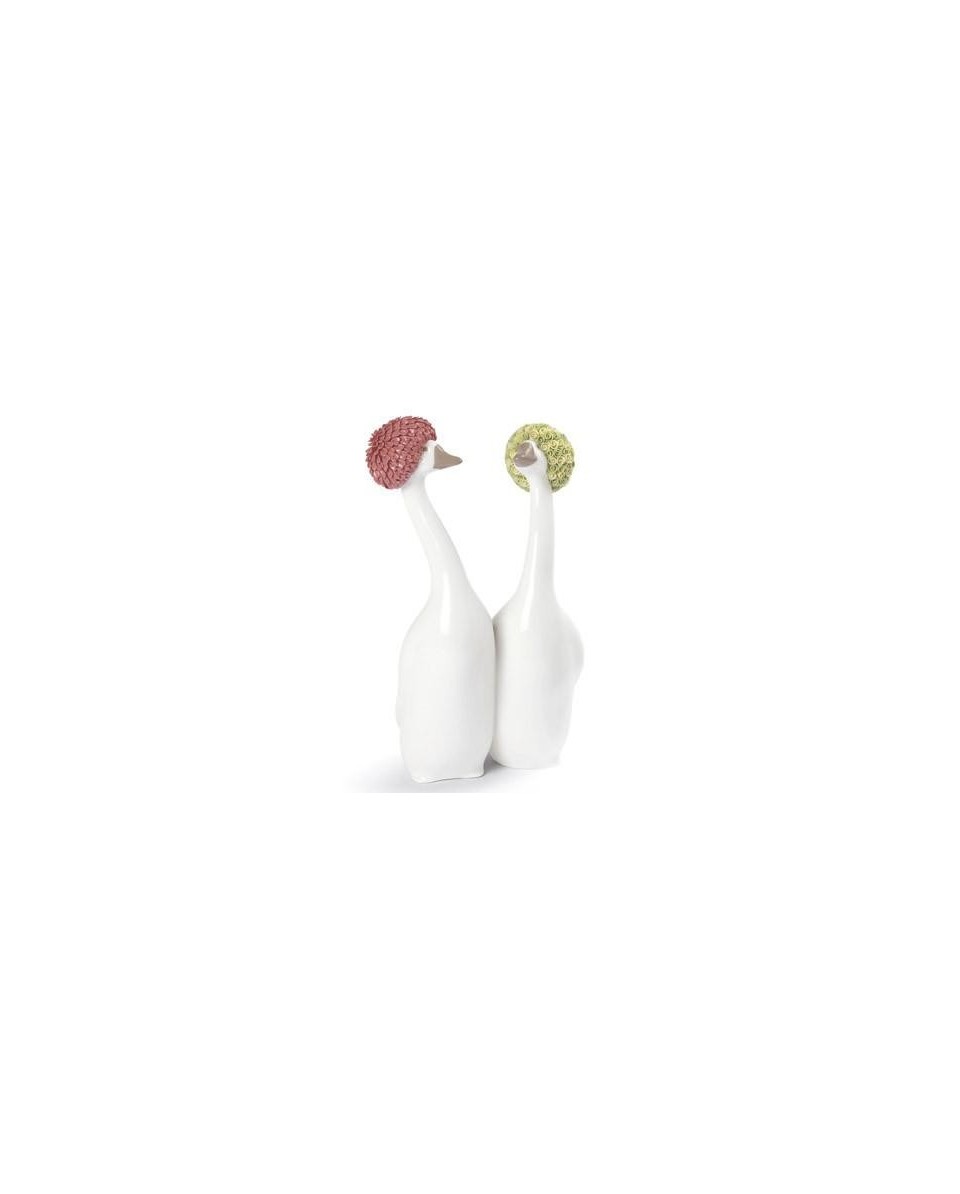 Lladro Porcelana Gossiping - Rojo y Amarillo 01009205