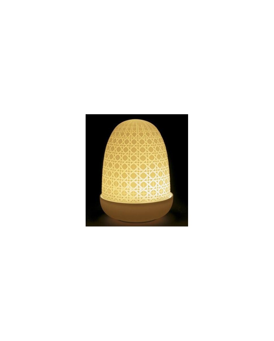 Lladro Wicker Dome Lamp: Elegância em Porcelana