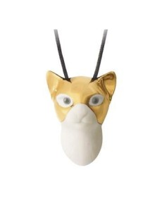 Lladro Porcelain Masked Cat Pendant - TicTacArea