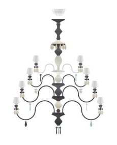 Porcelana Lladro BdN-Chand 56l-noir-CE-UK 01023771: Elegância em cad