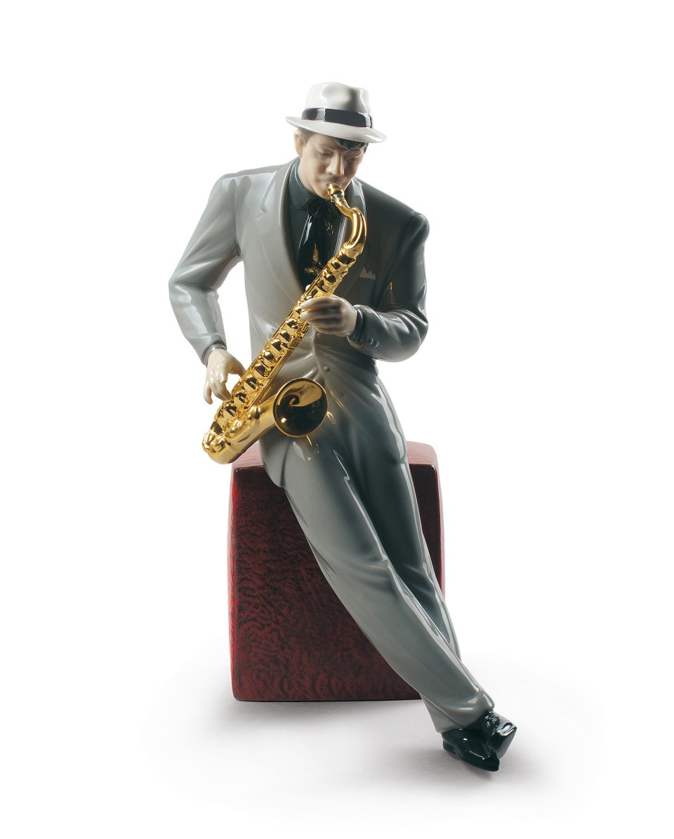 Jazz Saxophonist Lladró Porcelain 01009330 by Lladro