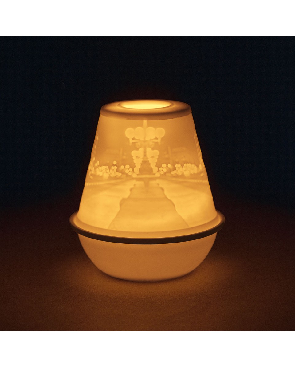 "Lithophane Votive Light-City at Night Lladró Porzellan 01017381"