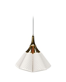 TicTacArea: Jamz Hanging Lamp in Gold - Lladro Porcelain