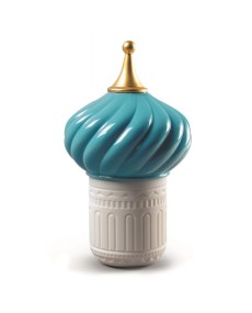 Turquoise spire candle 1001 lights Lladró Porcelaine 01040157  