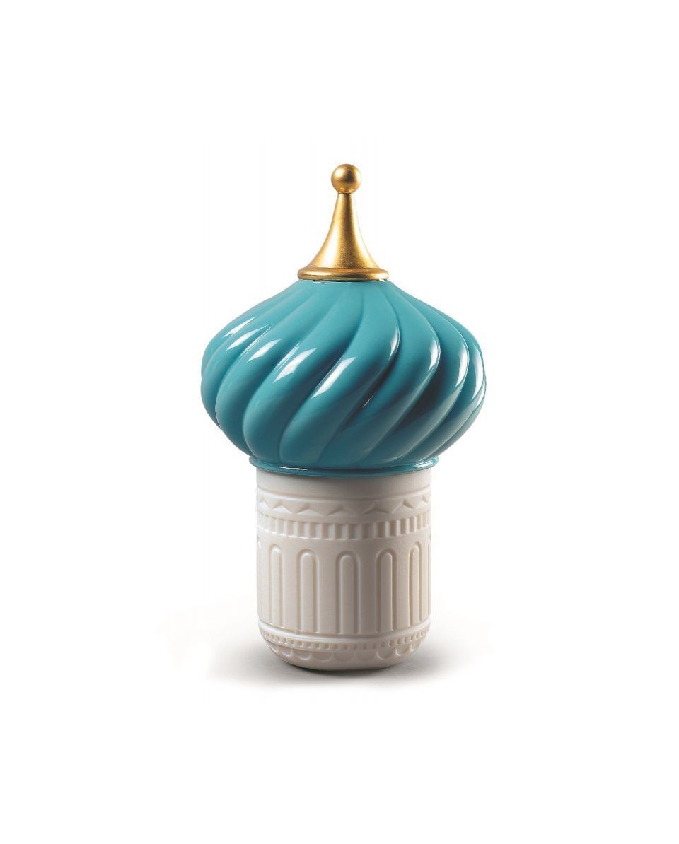 Turquoise spire candle 1001 lights Lladró Porcelain 01040157