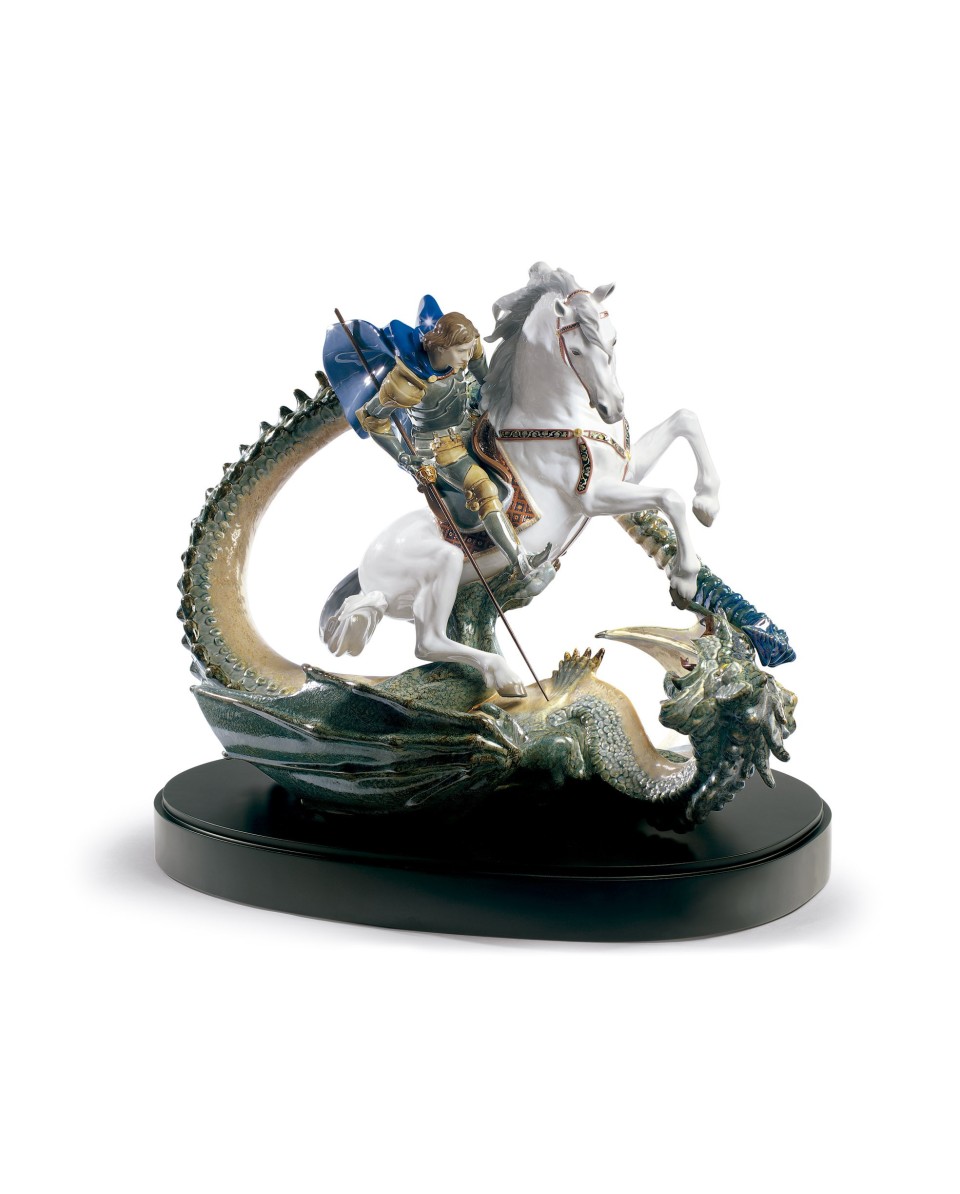 Saint George and the Dragon Lladró Porcelain 01001975