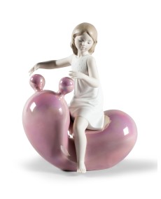 My Seesaw Balloon Pink Lladro Porcelain 01009367