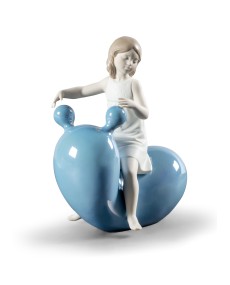 Blue Lladró Porcelain Seesaw Balloon - TicTacArea