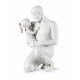 "Daddy's Arms Lladró Porcelain: White-Gold Figurine"