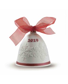 2019 Christmas Bell Lladró Porcelain - Re-Deco Red