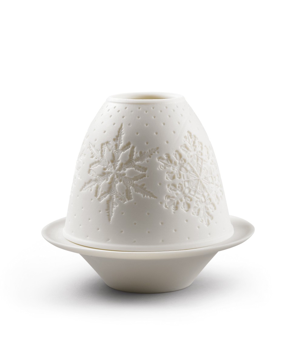 "Lithophane Votive Light-Snowflakes Lladró Porzellan 01018449"