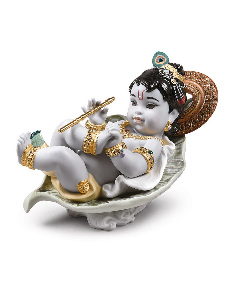 Krishna on Leaf Lladró Porcelain 01009370