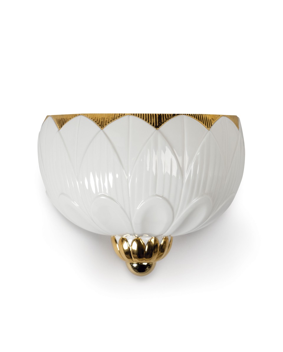 I&S-Wall light (white-gold) - Lladro Porcelain 01023992