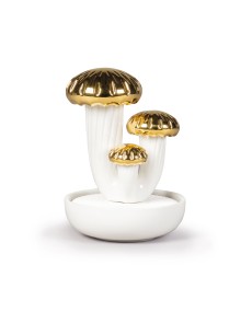 "Boletus 3 (gold) - Gardens of Valencia Lladró Porzellan 01040198"