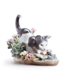 Lladro 01001442 CHAT AVEC GRENOUILLE 01001442 - TicTacArea