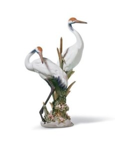 Lladro 01001611 COPPIA DI GRU: eleganza e raffinatezza