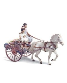 Lladro 01001784 Figurine FLOWER WAGON - TicTacArea.com