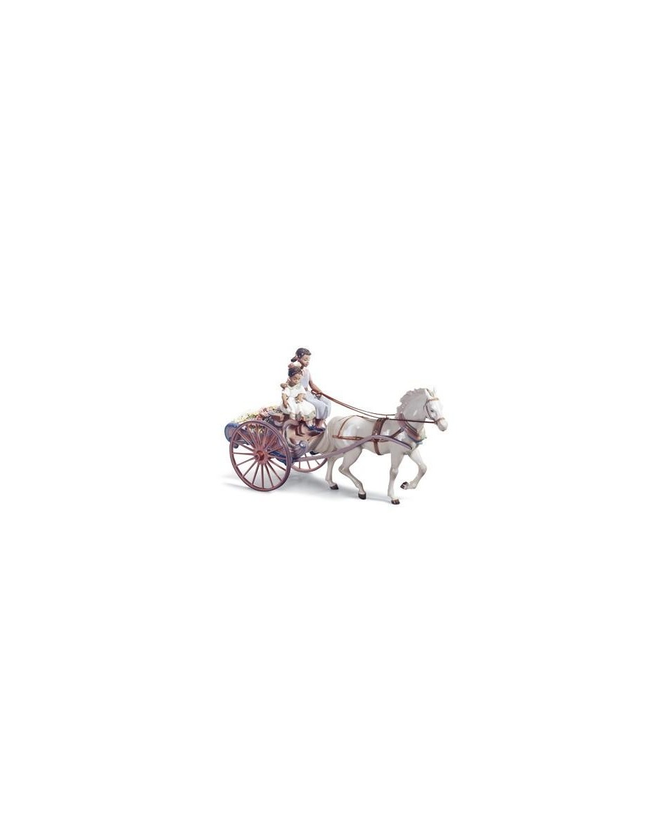 Lladro 01001784 Figurine FLOWER WAGON - TicTacArea.com