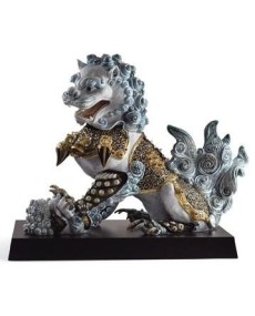 Lladro 01001990 Figurine: Guardian Lioness Blue