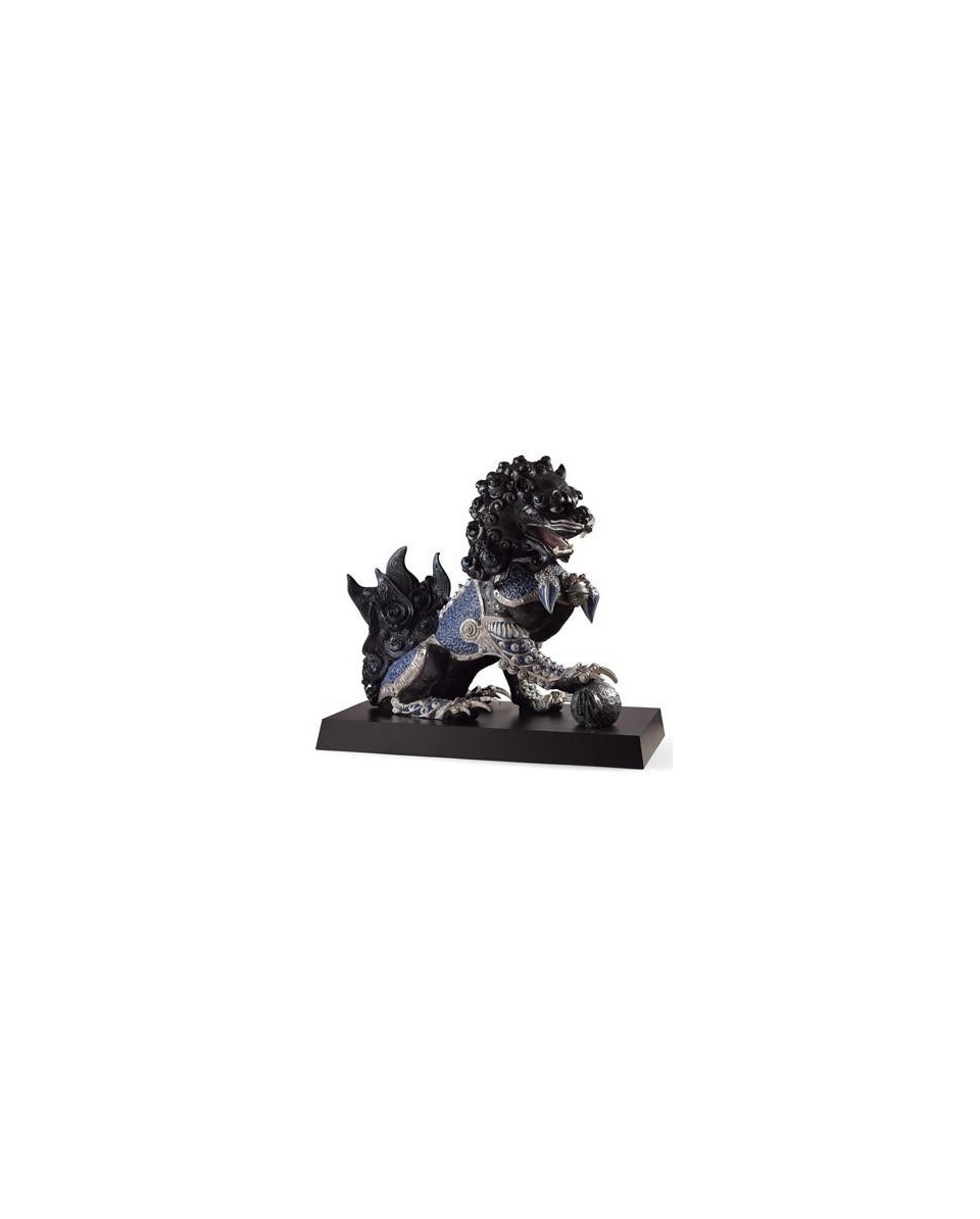 Lladro Guardian Lion Black Figurine - TicTacArea.com