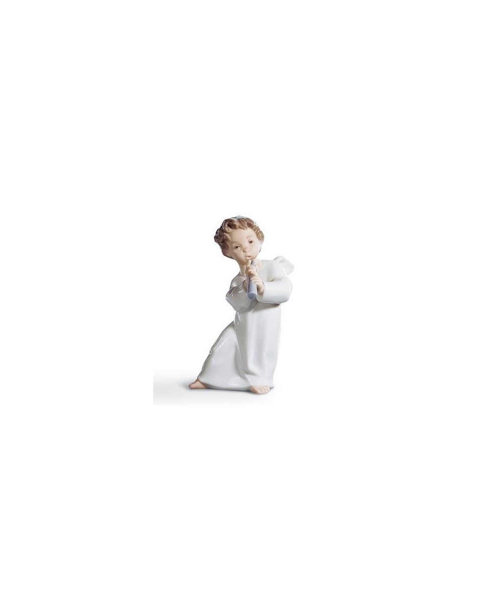 Lladro Angel with Flute: A Delicate Porcelain Masterpiece