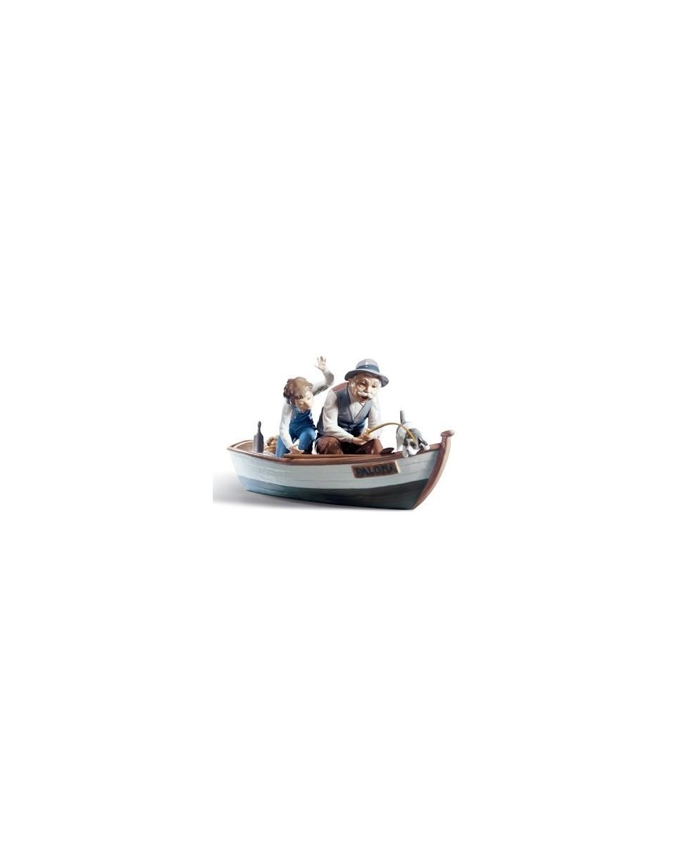 Lladro Fishing with Gramps Figurine - TicTacArea.com