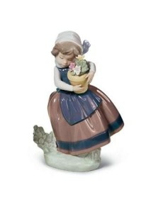 Lladro 01005223 FILLETTE AVEC POT DE FLEURS - TicTacArea