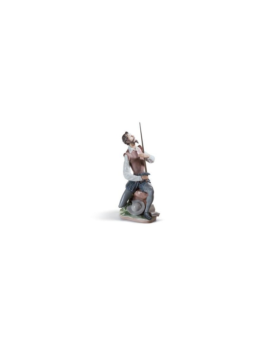 Lladro Don Quichotte Assis Figurine - TicTacArea.com