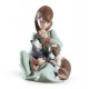 Lladro 01005640 CAT NAP: encanto felino em porcelana