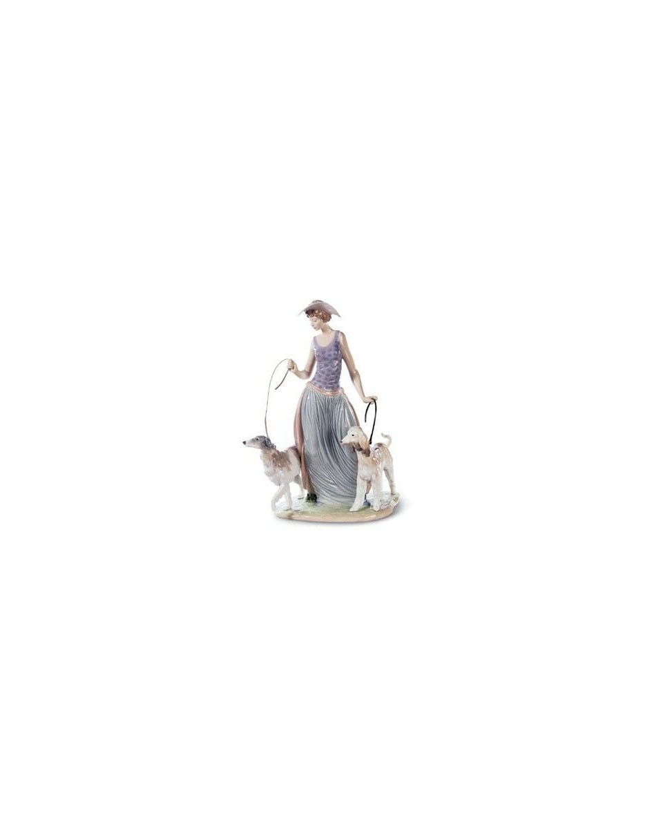 Lladro 01005802 Dame Avec Chiens Figurine - TicTacArea