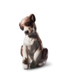 Lladro 01006211: Cane con lumaca, elegante decorazione